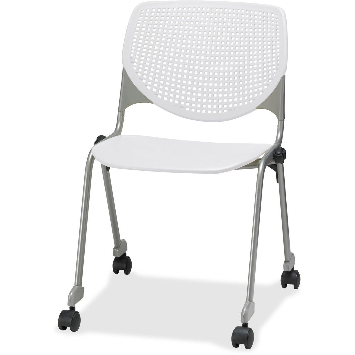 KFI "2300" Series Stack Chair - White Seat Color - Polypropylene Seat Material - White Back Color - Polypropylene Back M