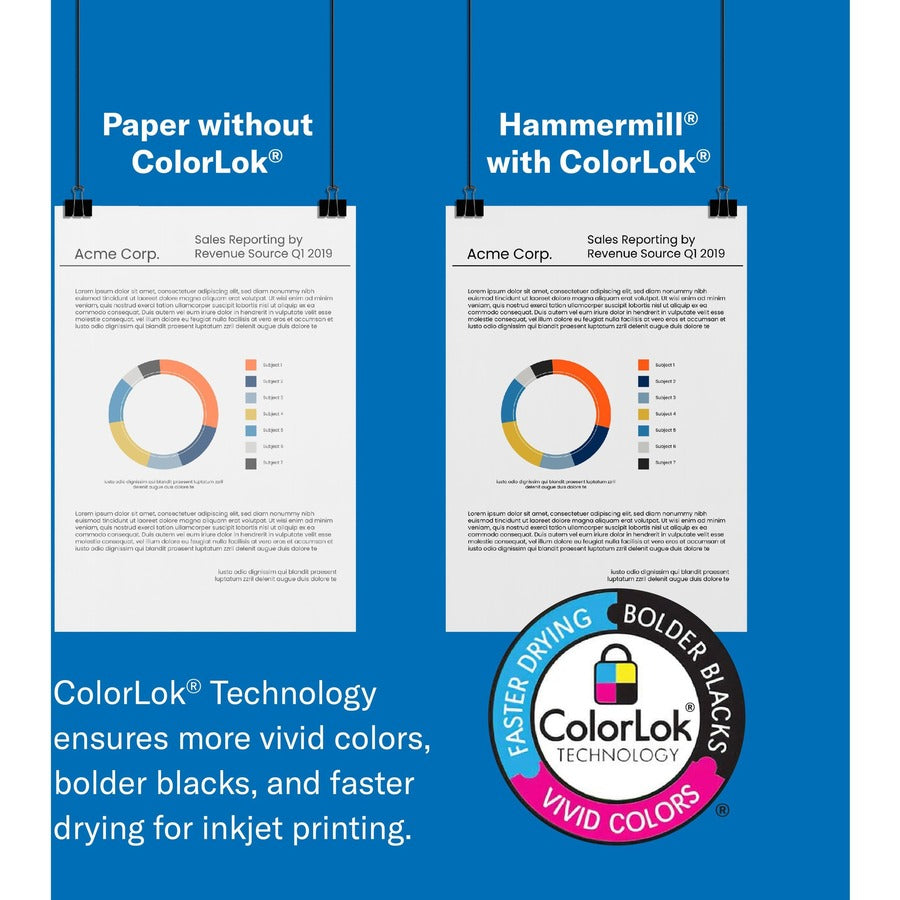 Hammermill Tidal Recycled Copy Paper - White - 92 Brightness - Letter - 8 1/2" x 11" - 20 lb Basis Weight - Sustainable