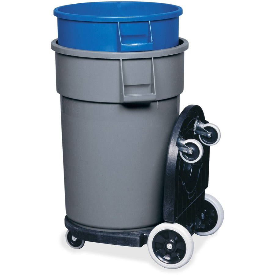 Rubbermaid Commercial Brute Tandem Dolly for 2620, 2632, 2643, 2655, 3526, 3536 Containers - 400 lb Load Capacity - 8" ,