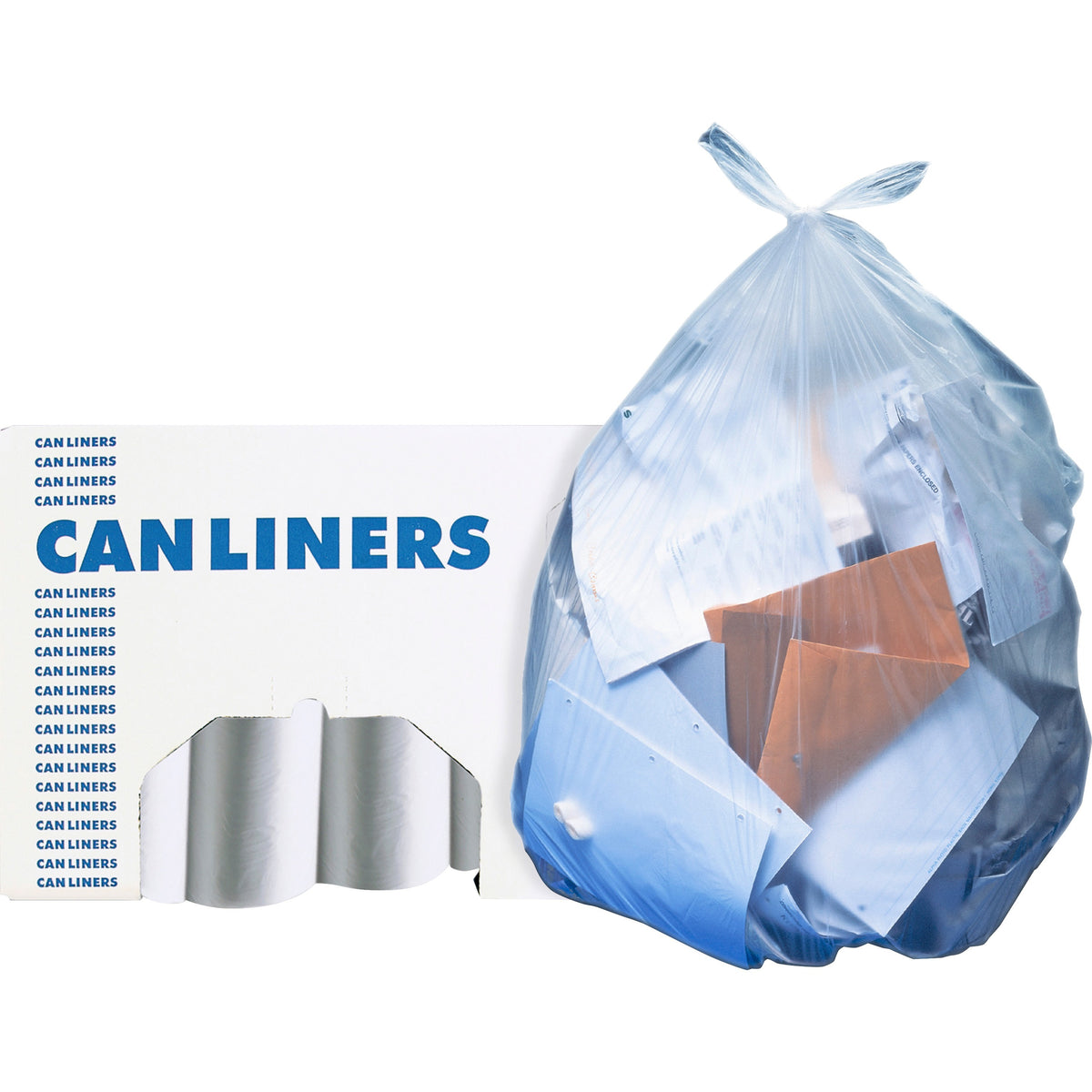 Heritage AccuFit .9mil Clear Can Liners - 23 gal/55 lb Capacity - 45" Length x 28" Width x 0.90 mil (23 Micron) Thicknes