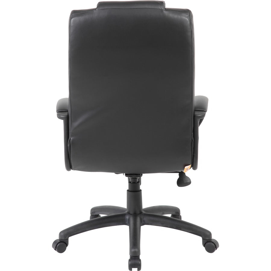 Boss B7501 Executive Chair - Black Seat Color - LeatherPlus Seat Material - Black Back Color - Leather Back Material - B