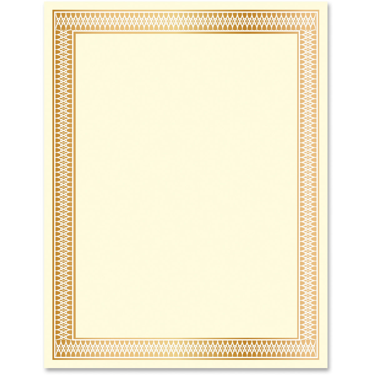 Geographics Traditional Award Certificates - 24 lb Basis Weight - 8.5" Width - Laser, Inkjet Compatible - Gold - 100 / P