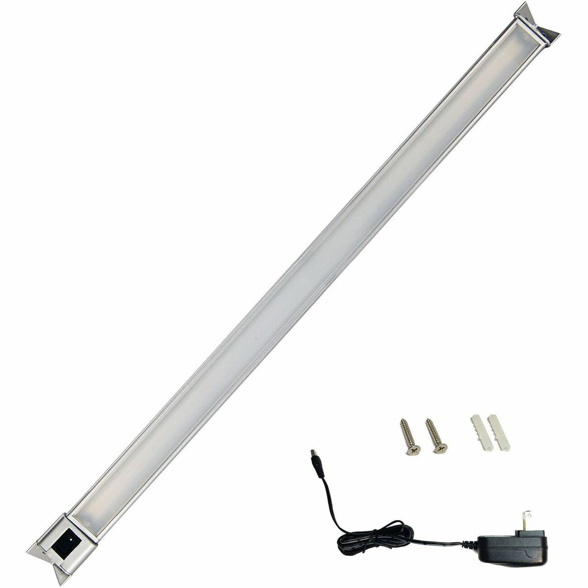 Lorell Under Cabinet Task Light - 7 W LED Bulb - Adjustable Angle - 420 lm Lumens - Undercabinet Mountable - Silver - fo