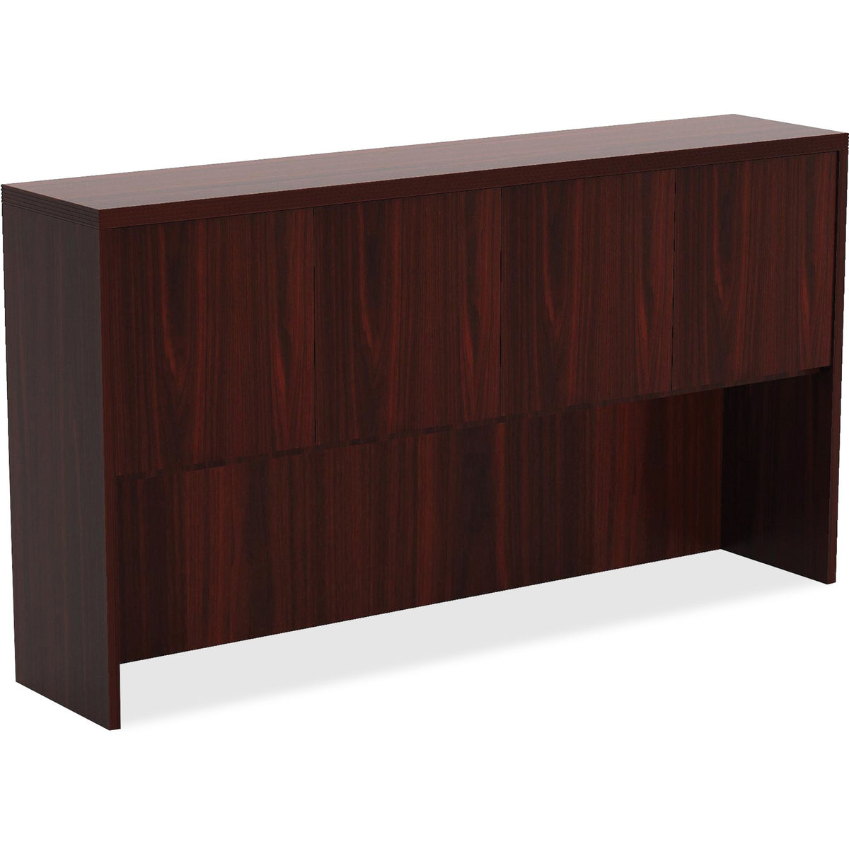 Lorell Chateau Series Hutch - 36.5" Height x 70.9" Width x 14.8" Depth Hutch, 1.5" Thickness Top - 4 Door(s) - Reeded Ed