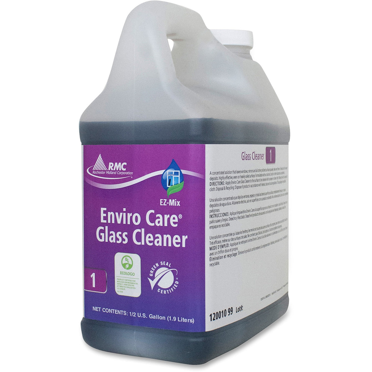 RMC Enviro Care Glass Cleaner - For Multipurpose, Multi Surface - Concentrate - 64.2 fl oz (2 quart) - 4 / Carton