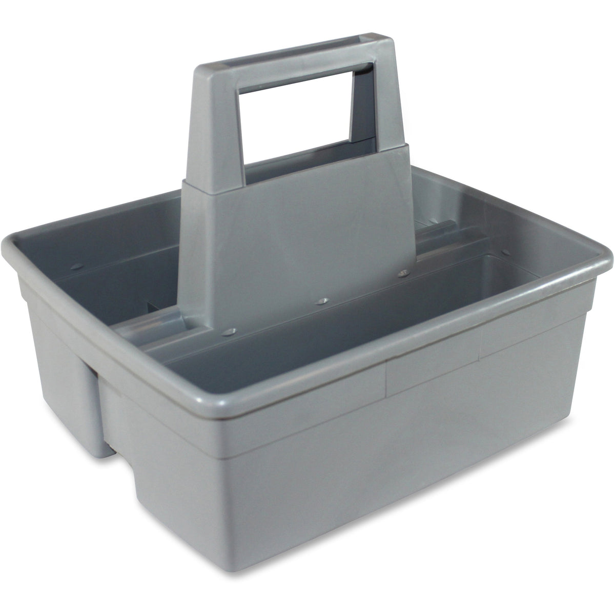 Impact Maids' Basket - 2 Compartment(s) - 10.10" Height x 11.10" Width x 12.90" Length - Handle, Heavy Duty - Gray - Pla