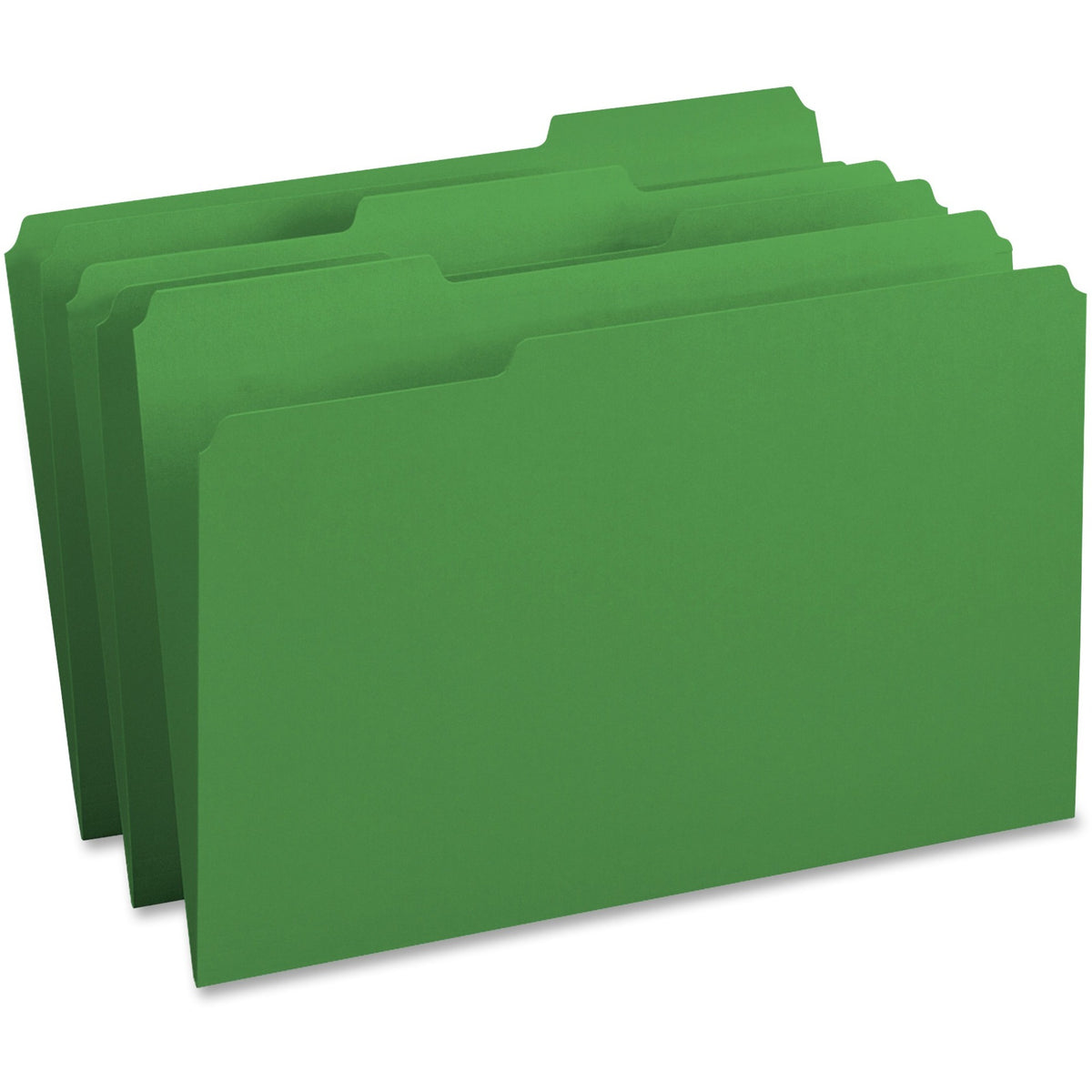 Business Source 1/3 Tab Cut Legal Recycled Top Tab File Folder - 8 1/2" x 14" - Top Tab Location - Assorted Tab Position