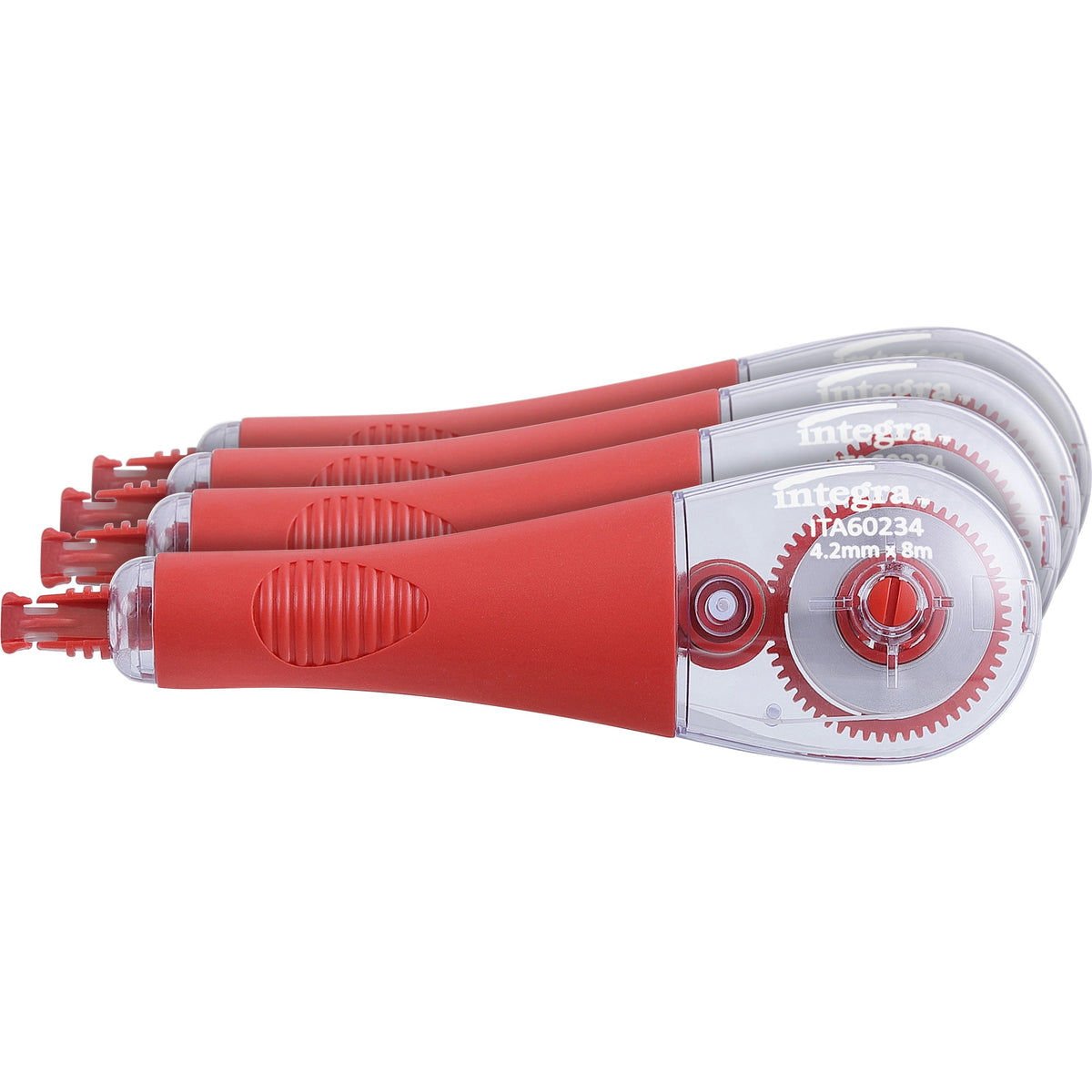 Integra Pen-style Retractable Correction Tape - 0.25" Tape Width x 19.67 ft Tape Length - White Tape - Pen Style Transpa