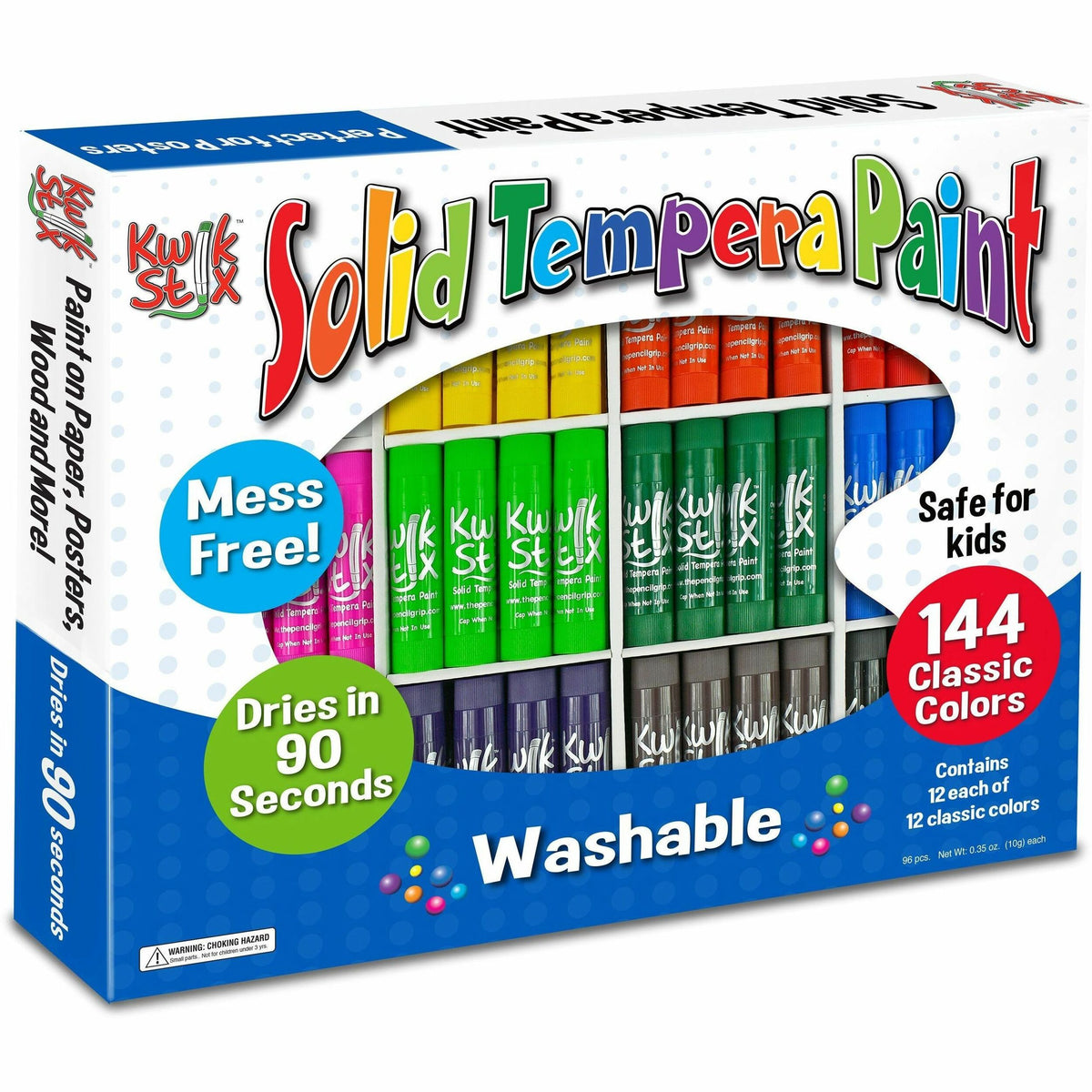 Kwik Stix Kwik Stix 144-Piece Tempera Paint Sticks - 144 Color(s) - Assorted - 1 Box