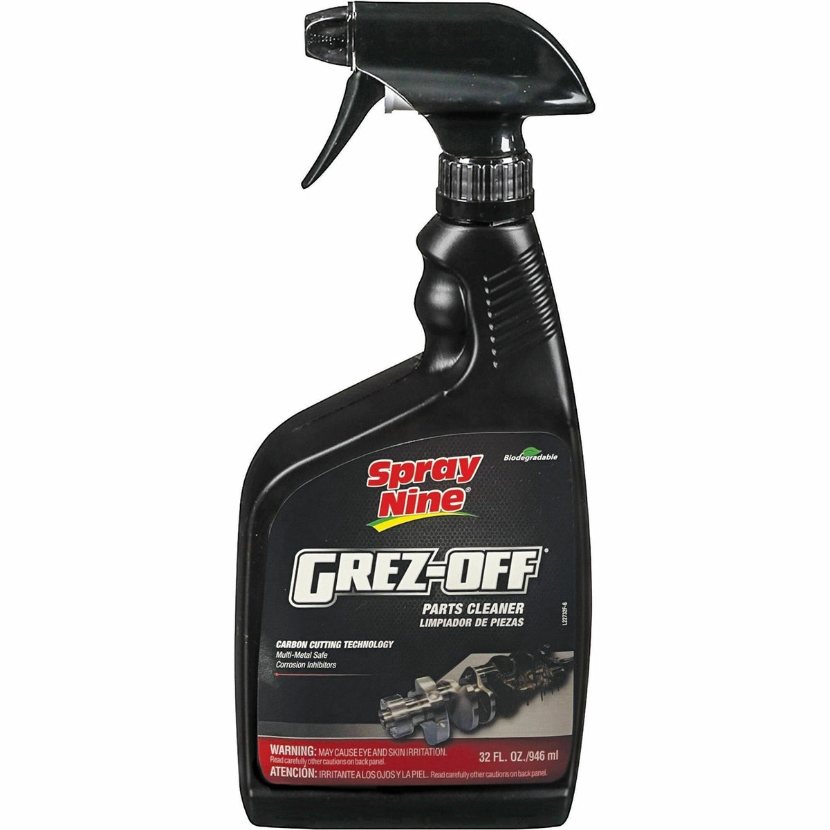 Spray Nine Grez-Off Parts Cleaner Degreaser - For Multipurpose - 32 fl oz (1 quart) - Recommended For: Grease Remover, D