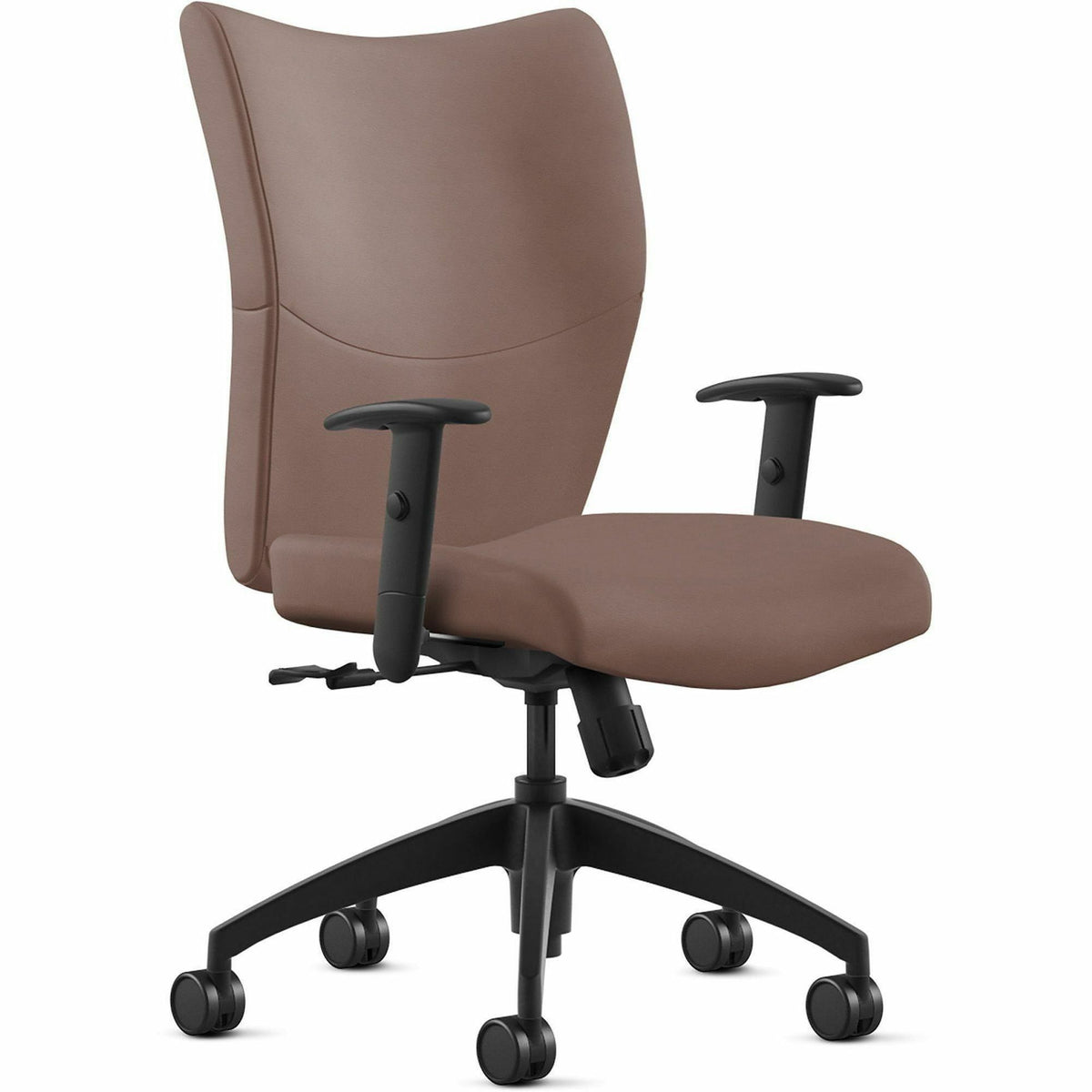 9 to 5 Seating Bristol Mid Back - Mahogany Seat Color - Leather Seat Material - Mahogany Back Color - Leather Back Mater