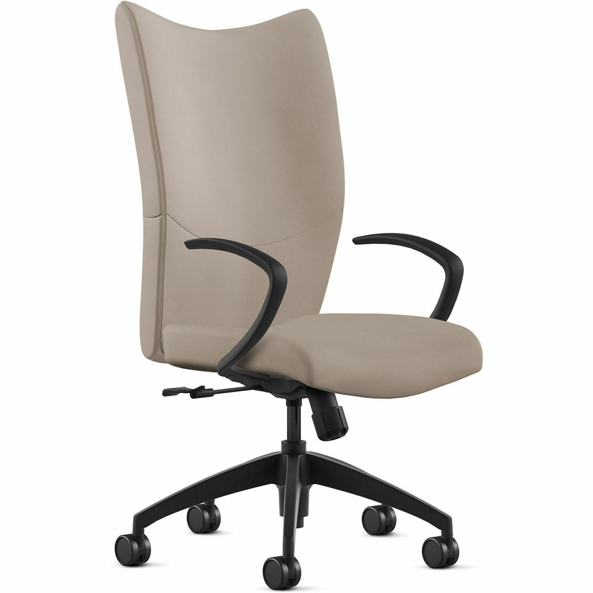 9 to 5 Seating High-Back Conference & Management - Mushroom Seat Color - Leather Seat Material - Mushroom Back Color - L