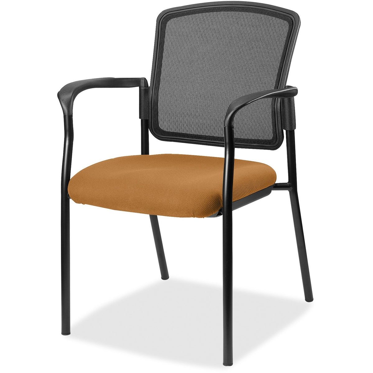 Lorell Mesh Back Stackable Guest Chair - Dillon Fiesta Seat Color - Vinyl Seat Material - Black Back Color - Mesh Back M