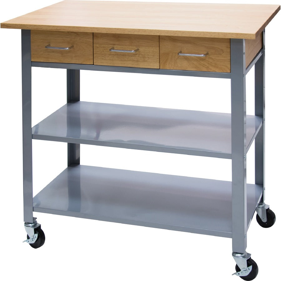 Vertiflex Countertop Serving Cart - Solid Wood - 34.25" Width x 19" Depth x 35.50" Height - Steel Frame - Assorted - 1 E