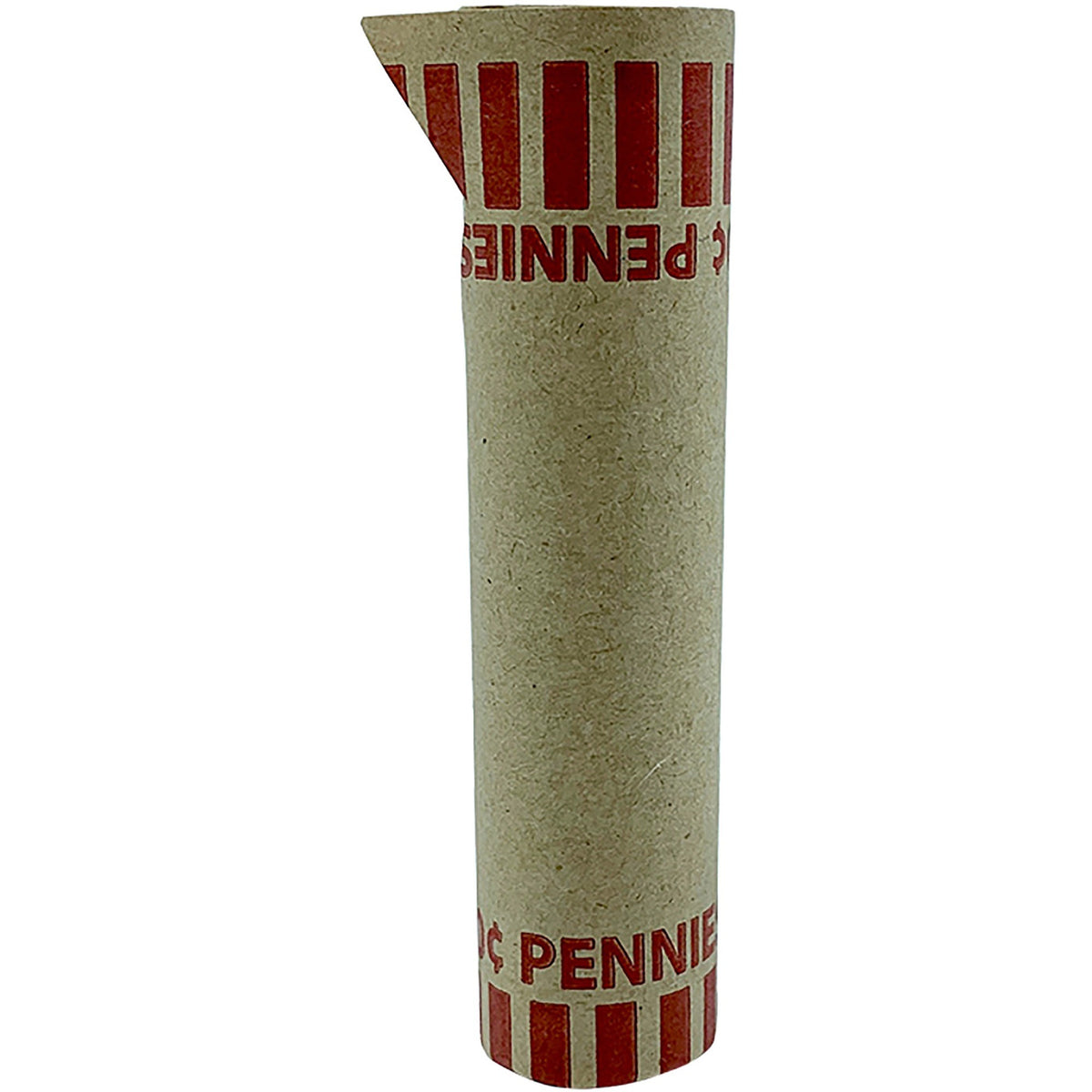 PAP-R Tubular Coin Wrap - 1¢ Denomination - Durable, Burst Resistant, Crimped, Pre-formed - 57 lb Basis Weight - Paper -