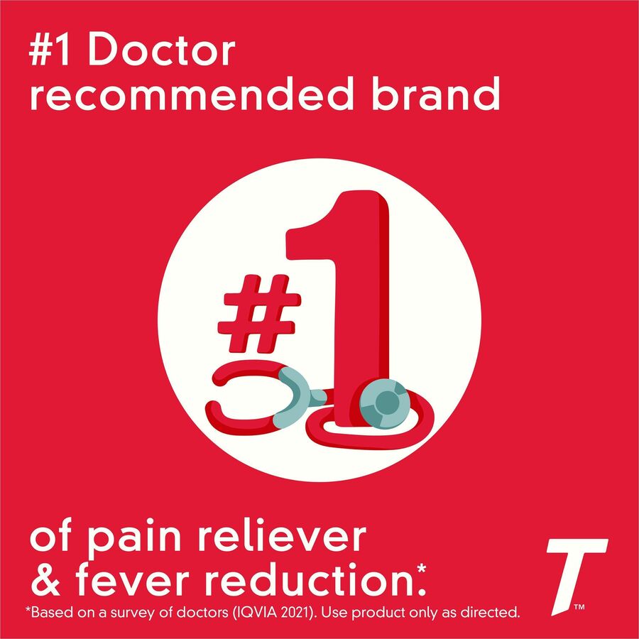 Tylenol Extra Strength Caplets - For Fever, Headache, Muscular Pain, Arthritis, Toothache, Backache - 100 / Bottle
