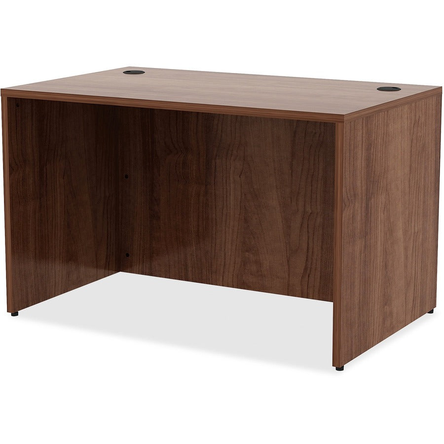 Lorell Essentials Series Rectangular Desk Shell - 29.5" Height x 48" Width x 30" Depth - Material: Metal - Finish: Walnu