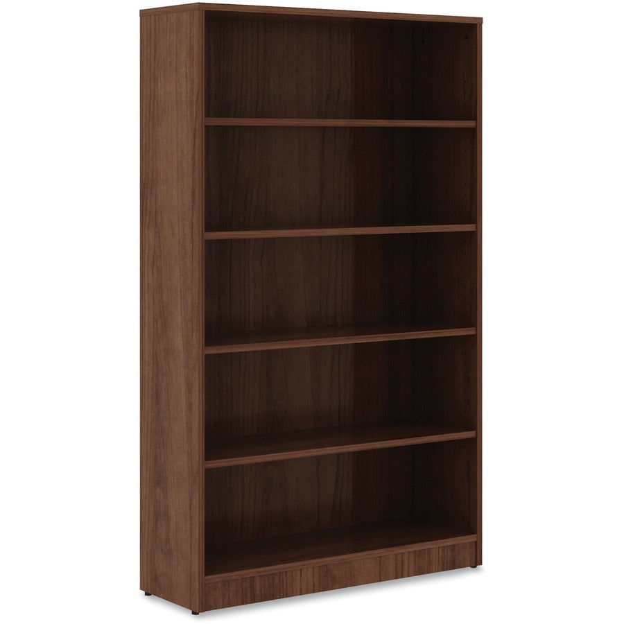 Lorell Laminate Bookcase - 0.7" Thickness Shelf, 60" Height x 36" Width x 12" Depth - 5 Shelve(s) - 4 Adjustable Shelf(v