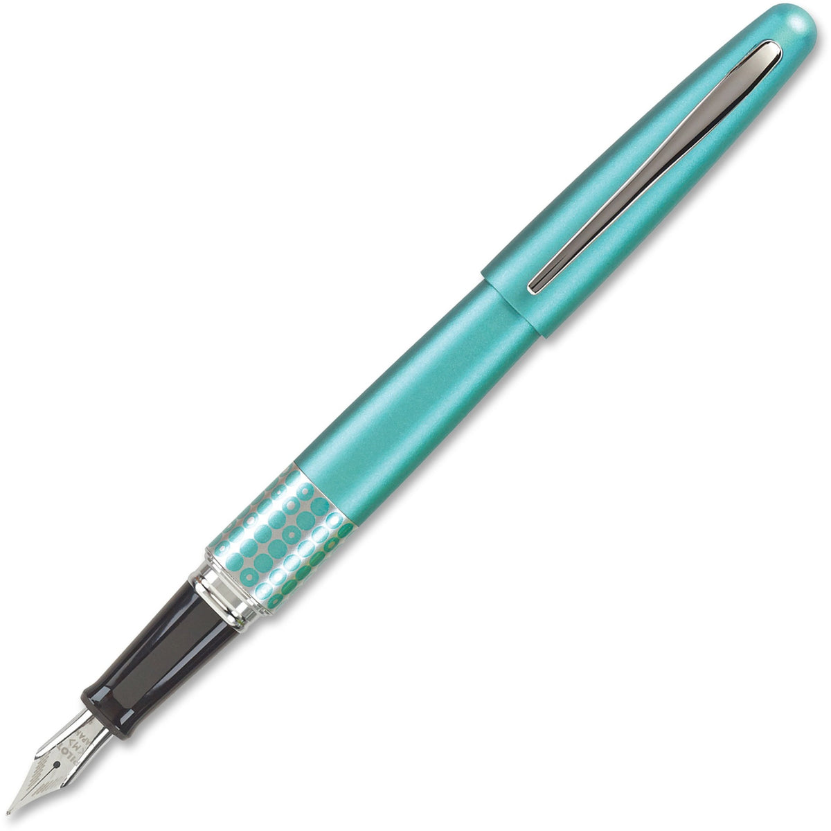 Pilot MR Retro Pop Fountain Pen - Fine Pen Point - Refillable - Black Ink - Gel-based - Turquoise Barrel - 1 Each