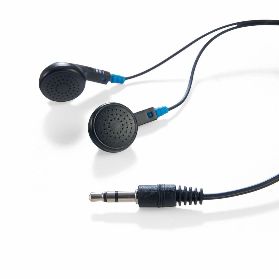 Verbatim Earphone - Stereo - Mini-phone (3.5mm) - Wired - Earbud - Binaural - Black - 1 Each
