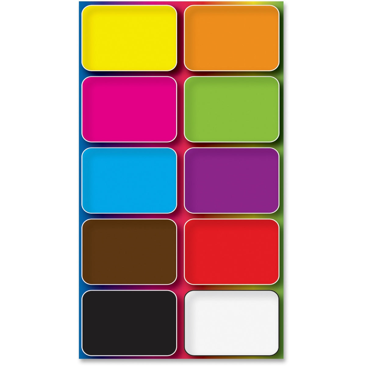 Ashley Colors Design Mini Whiteboard Eraser - 2" Width x 1.50" Length - Lightweight, Comfortable Grip - Multicolor - 10