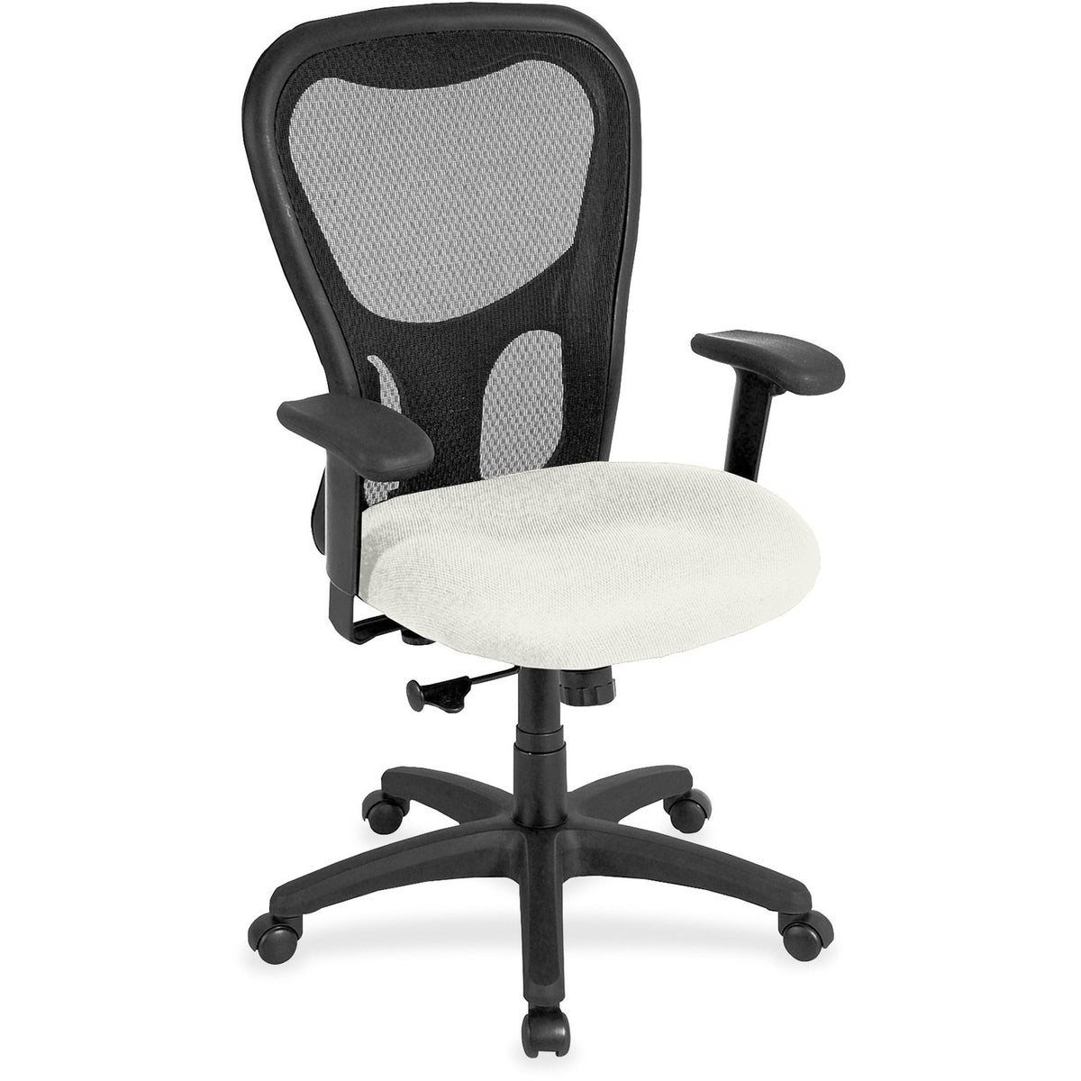 Eurotech Apollo Synchro High Back Chair - Snow Seat Color - Fabric, Vinyl Seat Material - High Back - 5-star Base - Dill