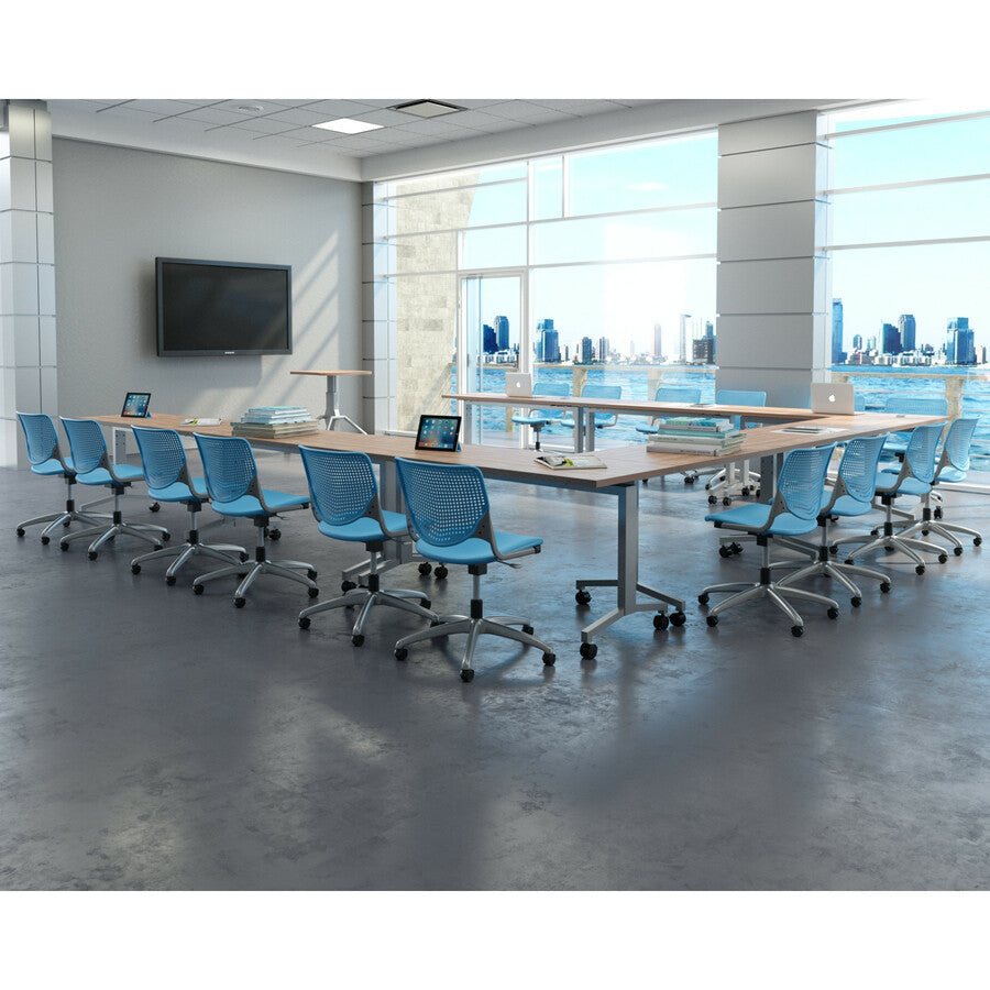 KFI Kool Task Chair with Perforated Back - Lime Green Seat Color - Polypropylene Seat Material - Lime Green Back Color -