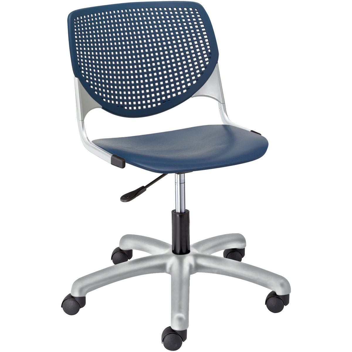 KFI Kool Task Chair with Perforated Back - Navy Seat Color - Polypropylene Seat Material - Navy Back Color - Polypropyle
