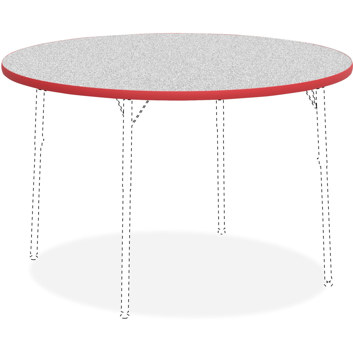 Lorell Classroom Activity Tabletop - Gray Nebula Round, High Pressure Laminate (HPL) Top - 1.13" Table Top Thickness x 4