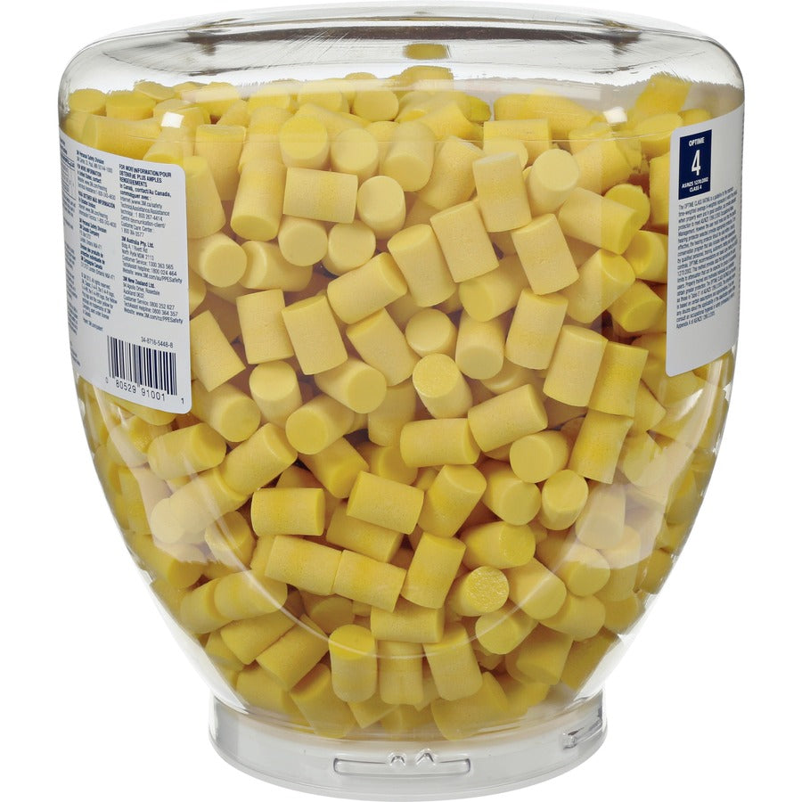 E-A-R Classic Earplugs - Medium Size - Yellow - Polyurethane Foam - 2/Pair - 1 Bottle