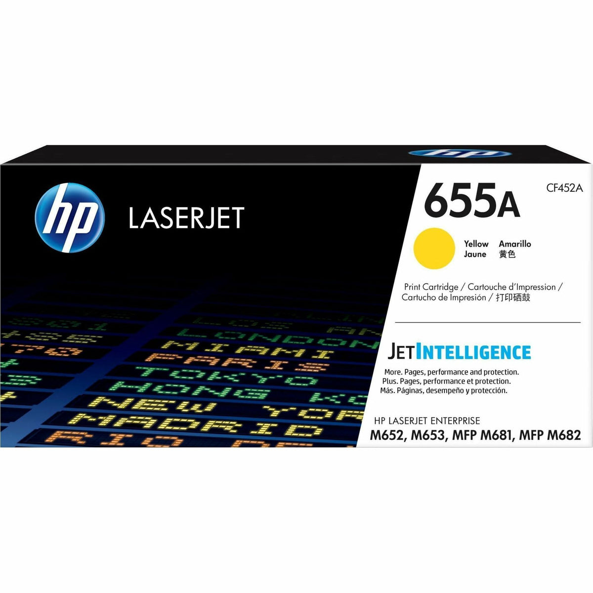 HP 655A Original Laser Toner Cartridge - Yellow - 1 Each - 10500 Pages