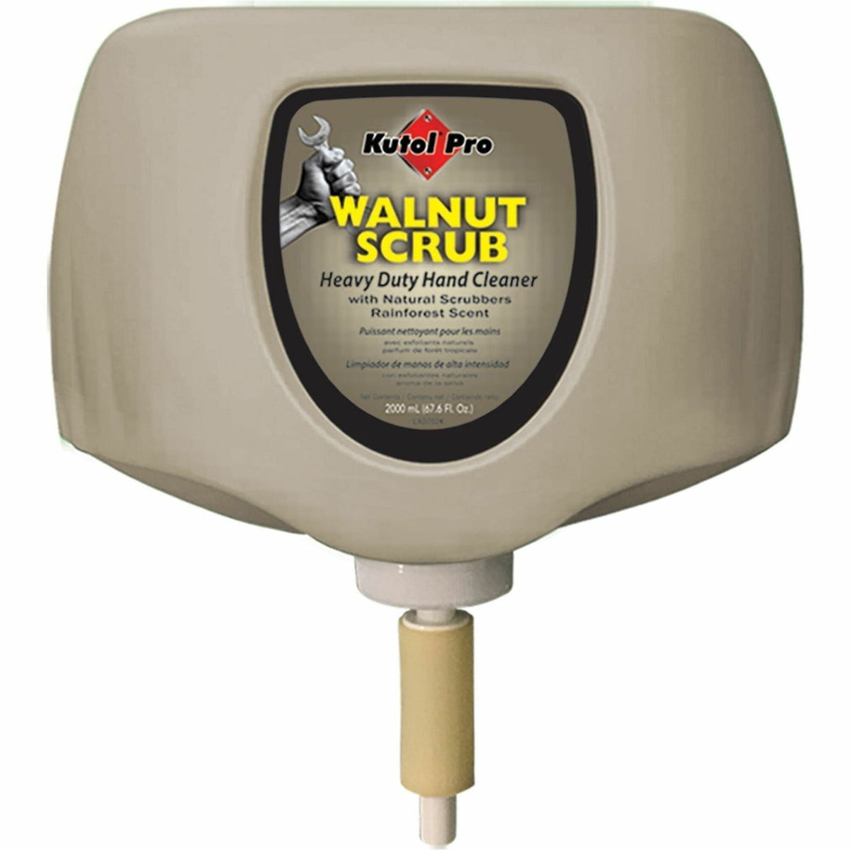 Kutol Walnut Scrub with Natural Scrubbers, Rainforest, 2000 ml - Rainforest Scent - 2.11 quart - 4 / Carton