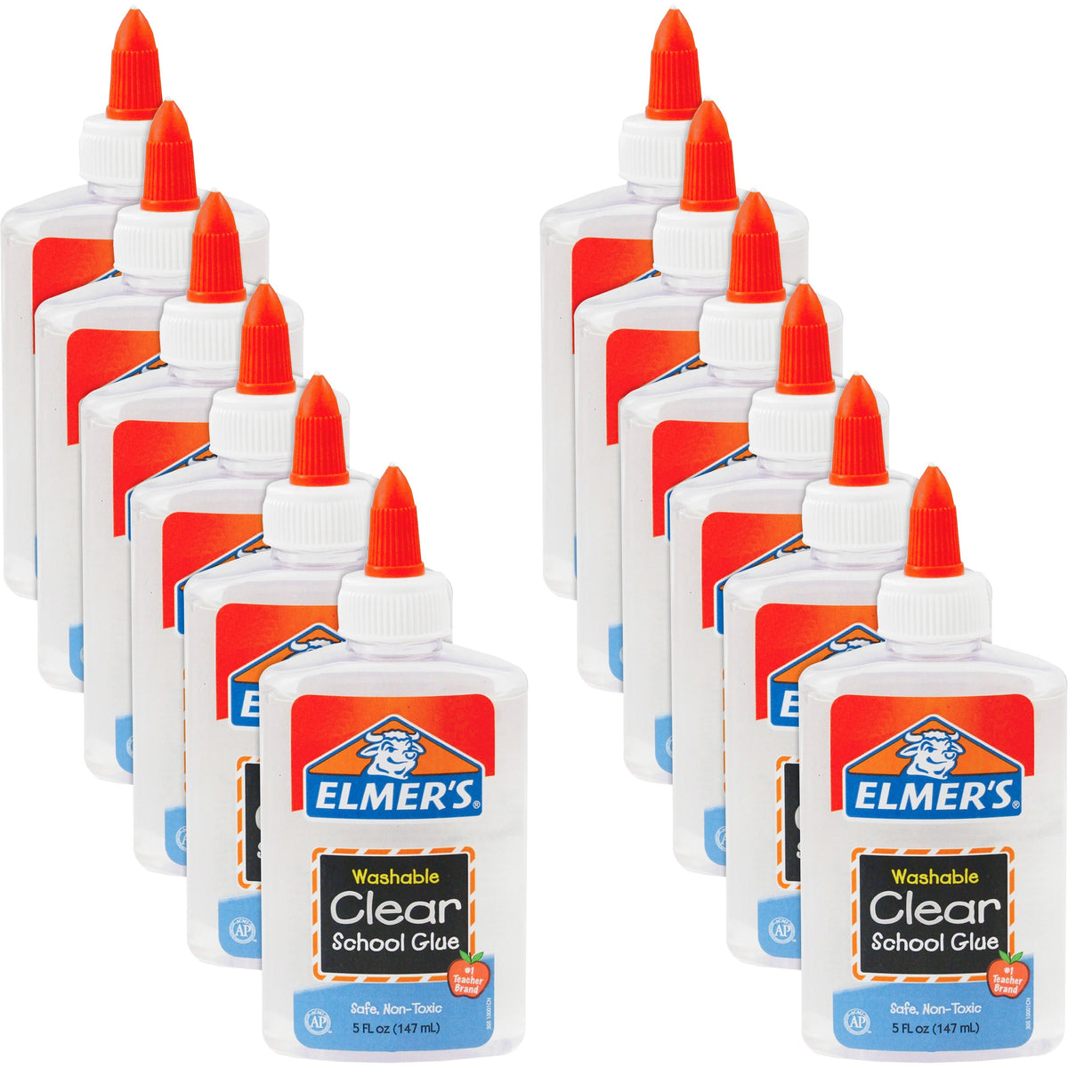 Elmer's Washable Clear School Glue - 5 oz - Clear - 12 / Bundle