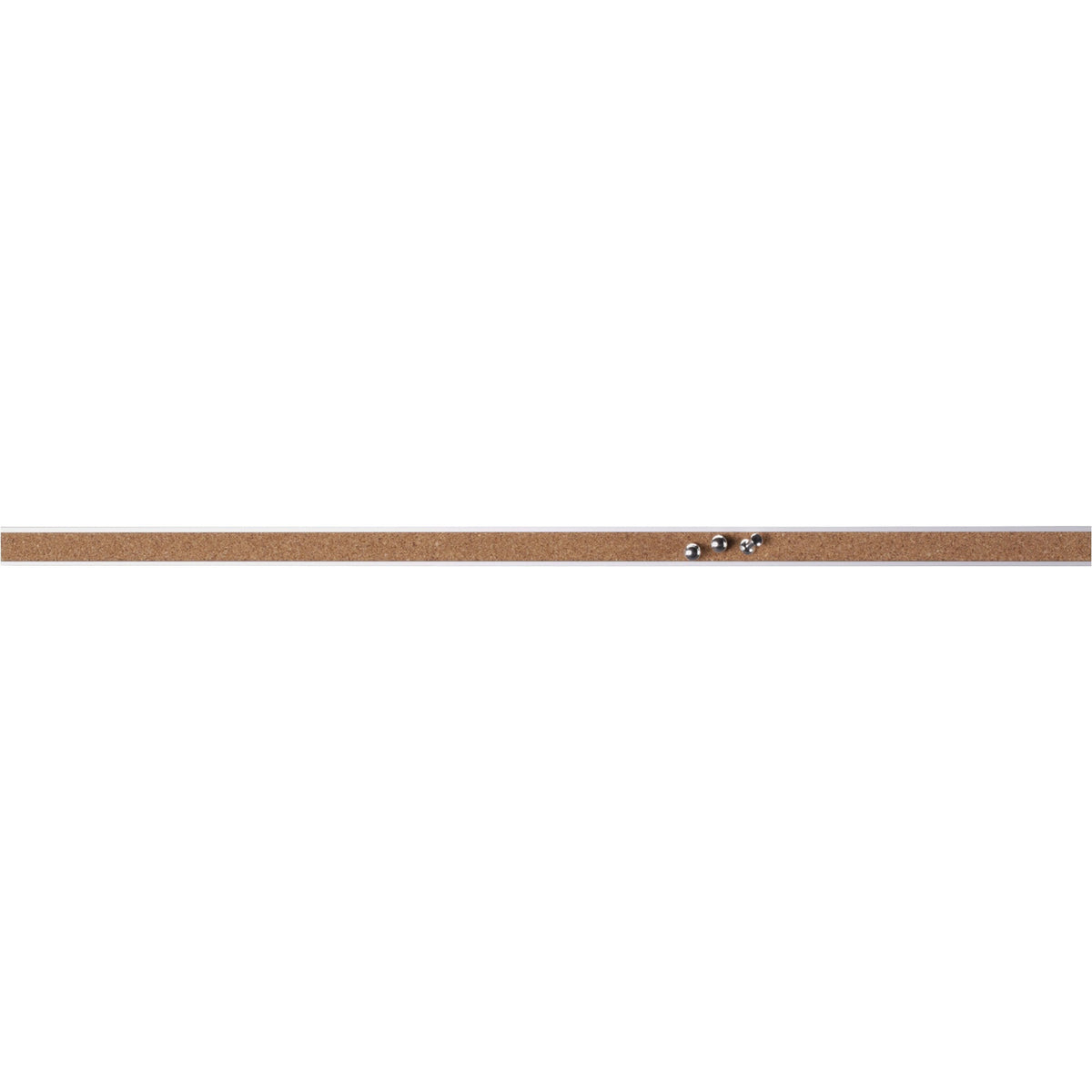 Lorell Cork Strip Bulletin Bars - 48" Board Width - Cork Surface - Self-healing, Fade Resistant, Self-sealing - Anodized