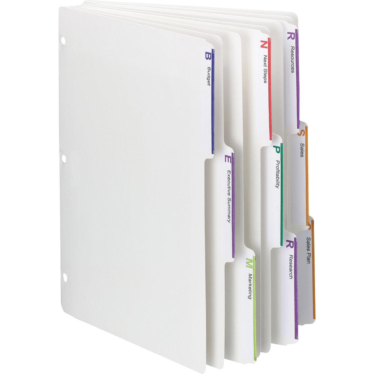 Smead Viewables 3-Ring Binder Index Dividers - Letter - 8.50" Width x 11" Length - White Divider - 10% Recycled - 1 Box
