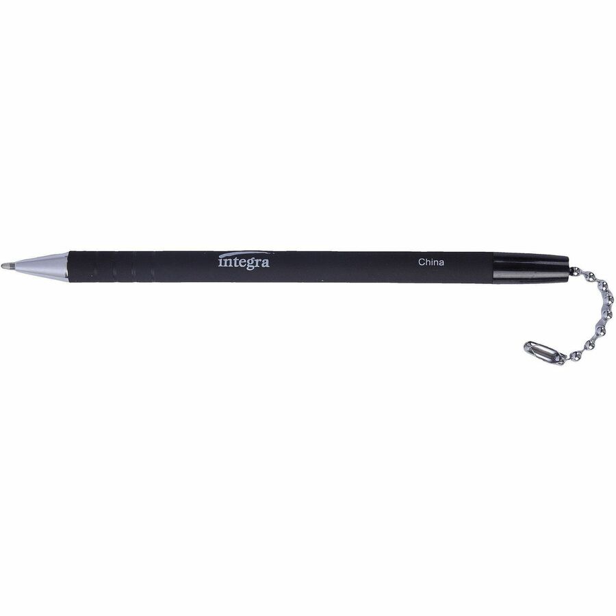Integra Antimicrobial Replacement Counter Pen - Black Ink - Rubber Barrel - 12 / Box