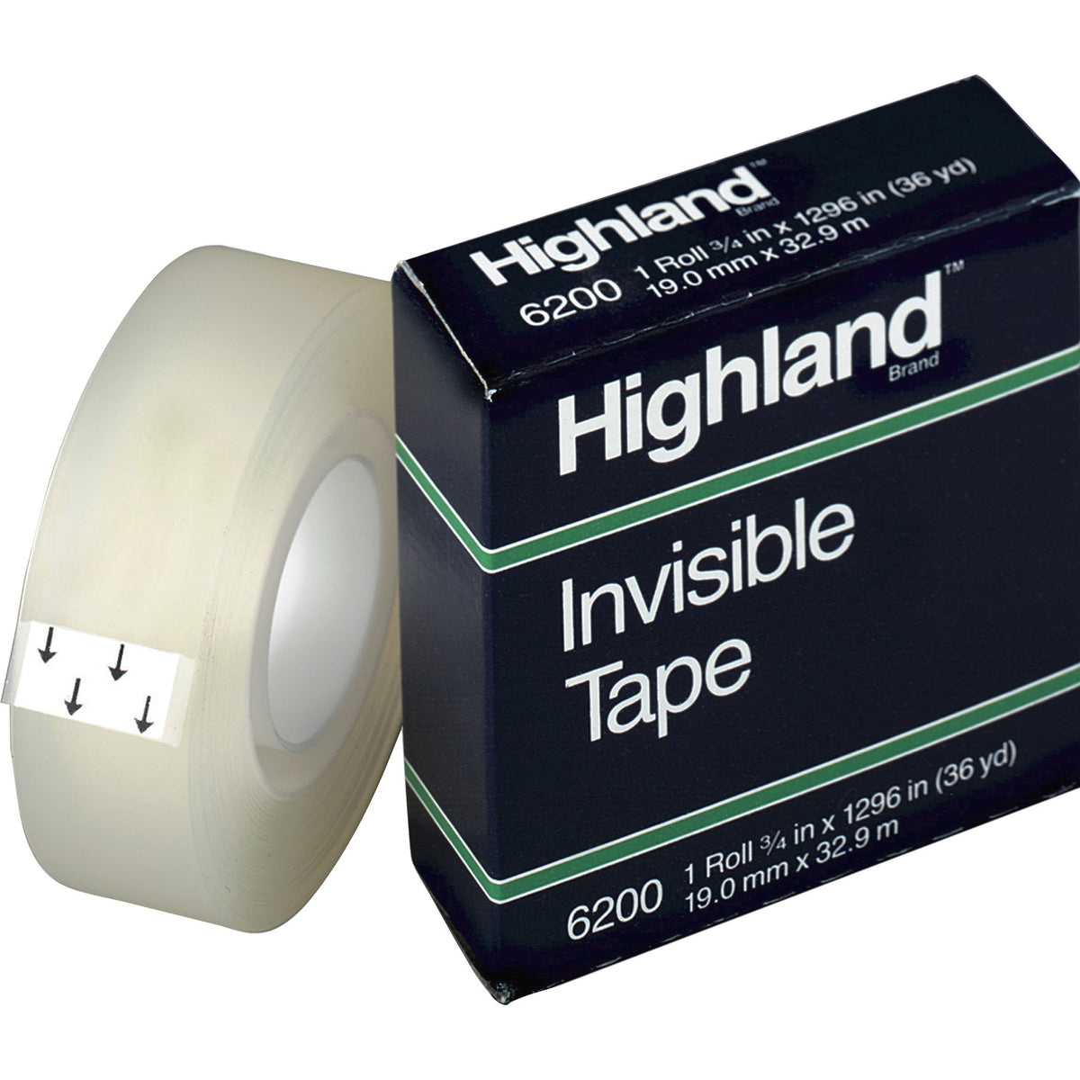 Highland Matte-finish Invisible Tape - 36 yd Length x 0.75" Width - 1" Core - Matte - Clear - For Mending, Holding, Spli