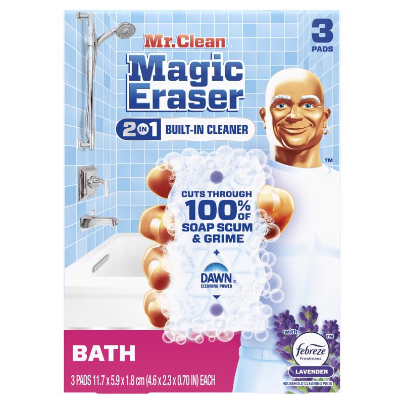 Mr. Clean Non-Scratch Magic Eraser For Bath and Shower 3 pk