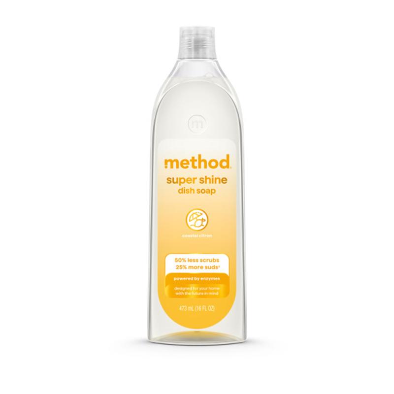 Method Super Shine Coastal Citron Scent Liquid Dish Soap 16 oz 1 pk