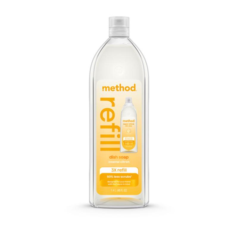 Method Super Shine Coastal Citron Scent Liquid Dish Soap Refill 48 oz 1 pk