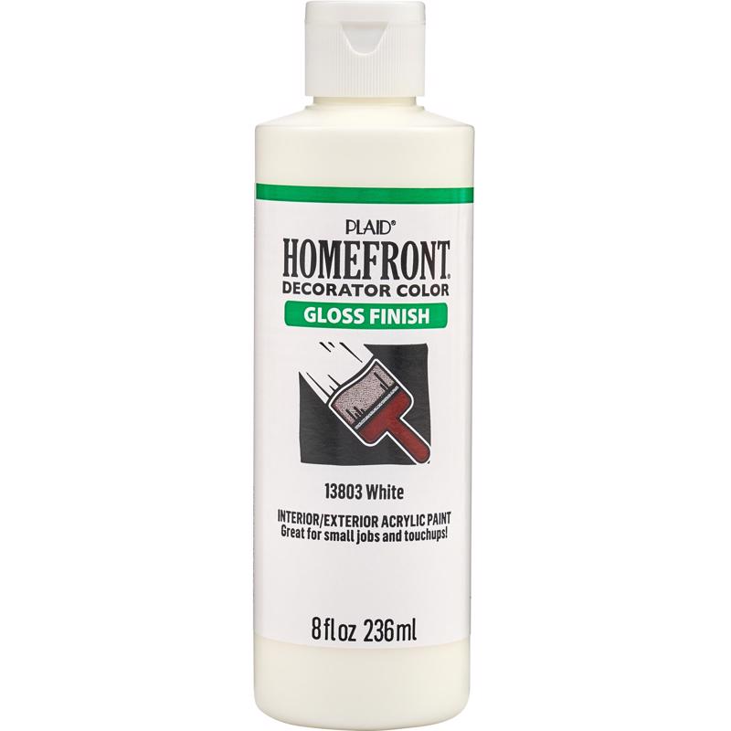 Homefront Gloss White Craft Paint Exterior and Interior 8 oz