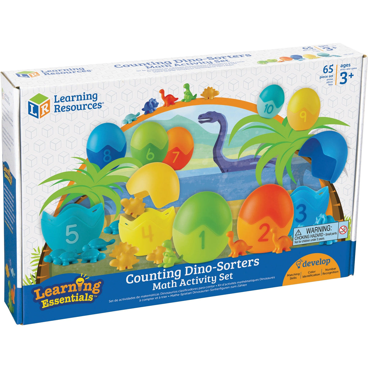 Learning Resources Counting Dino-Sorters Math Activity Set - Math Toy - Theme/Subject: Learning - 3 Year & Up - Multi