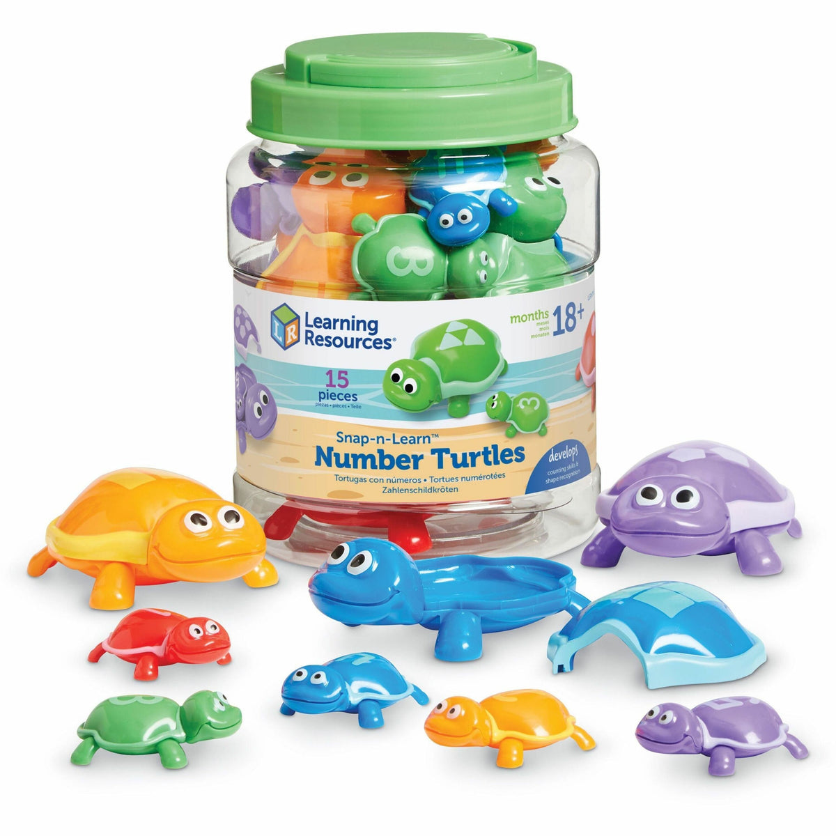 Learning Resources Snap-n-Learn Number Turtles - Learning Toy - 2 Year & Up