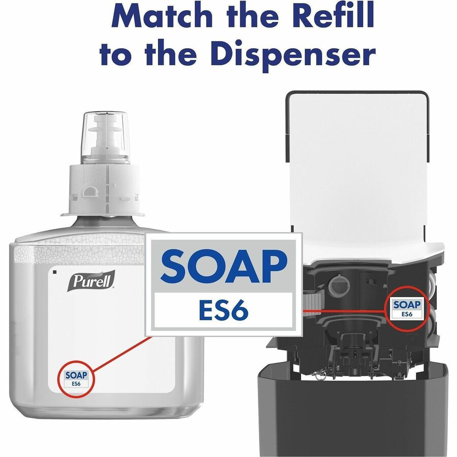 PURELL® ES6 HEALTHY SOAP™ Fresh Scent Foam - Fresh Scent - 1.27 quart - Dirt Remover, Kill Germs - Skin - Moisturizing -