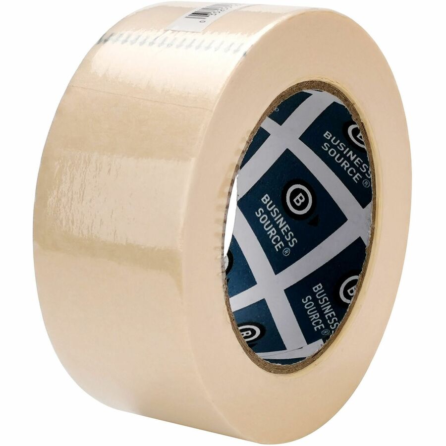 Business Source Utility-purpose Masking Tape - 60 yd Length x 2" Width - 3" Core - Tan - Crepe Paper Backing - 6 / Pack