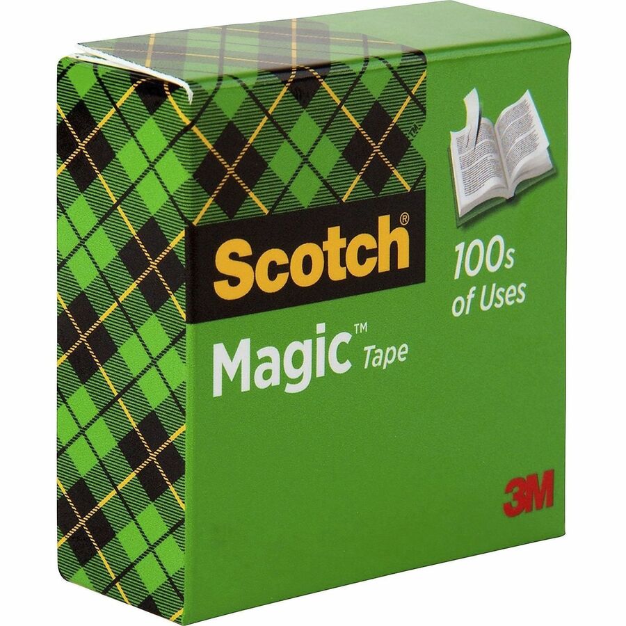 Scotch Magic Tape - 36 yd Length x 0.50" Width - 1" Core - Matte - Clear - Split Resistant, Tear Resistant - For Mending