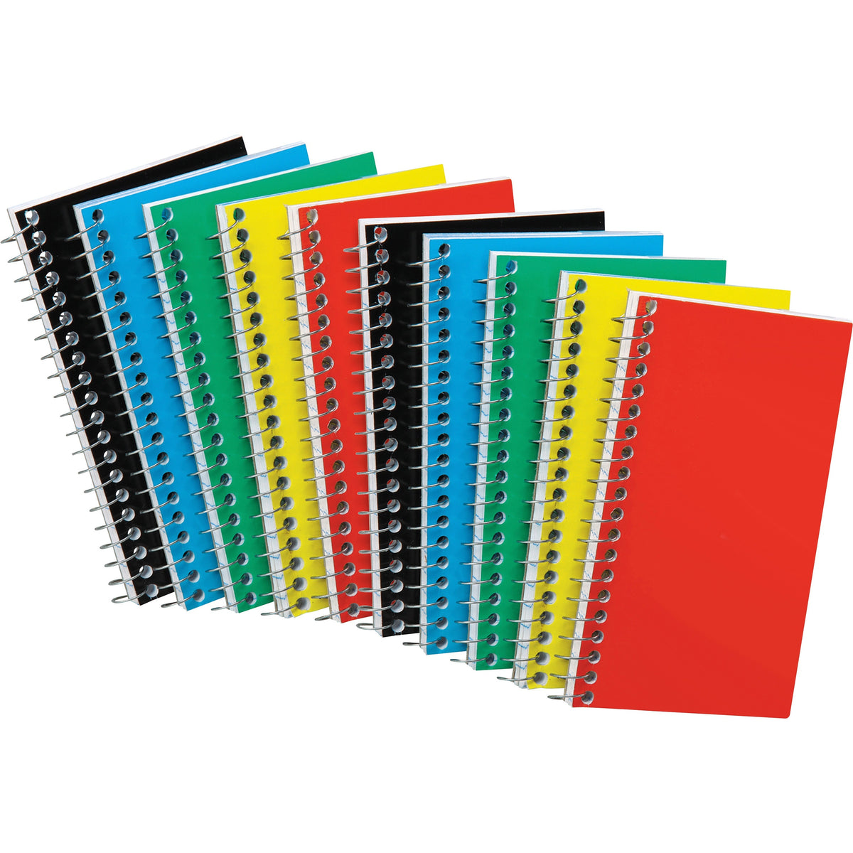Ampad Sidebound Memo Notebooks - 50 Sheets - Wire Bound - 5" x 3" Sheet Size - White Paper - Assorted Pressboard Cover -