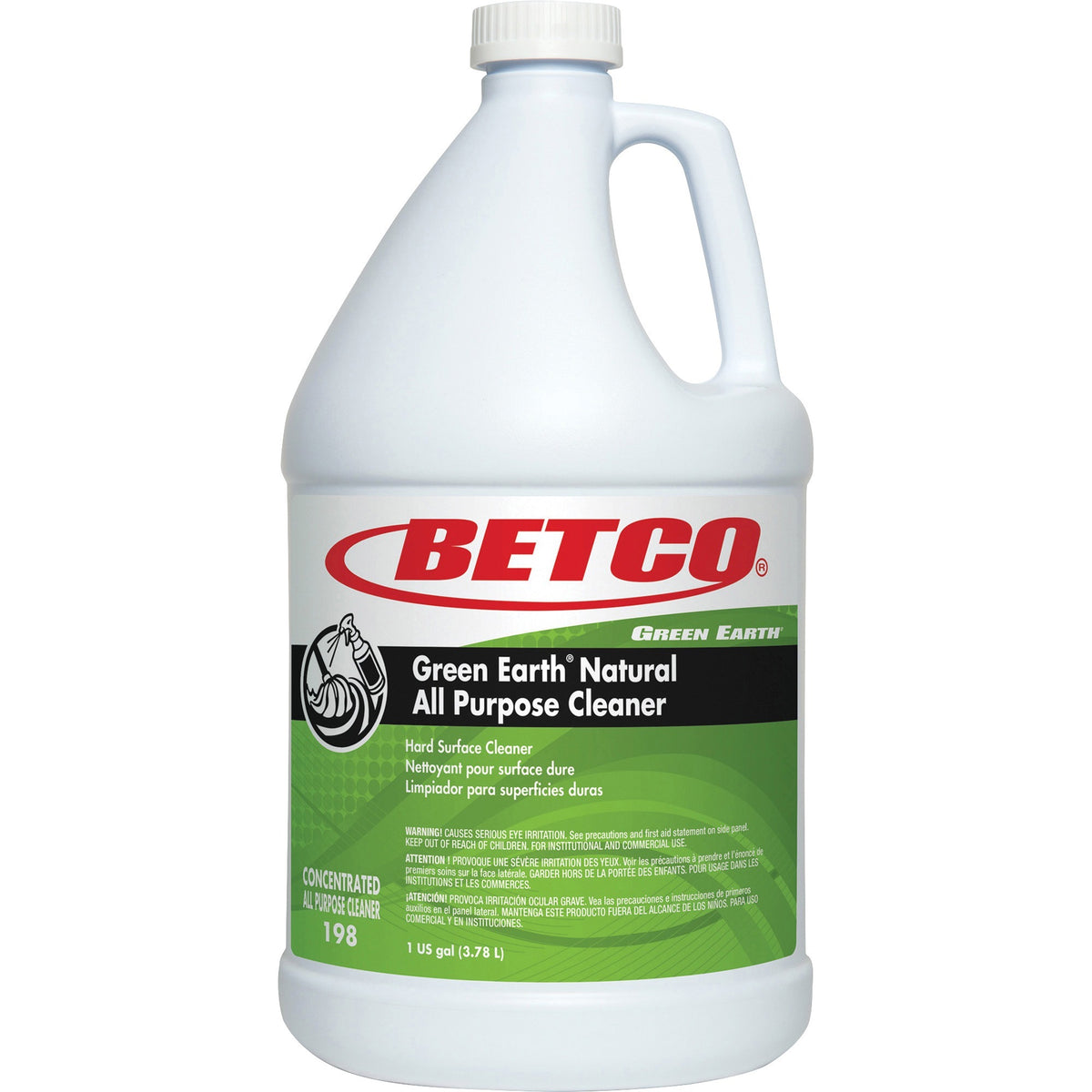 Betco Green Earth Natural All Purpose Cleaner - Concentrate - 128 fl oz (4 quart) - Clean Scent - 4 / Carton