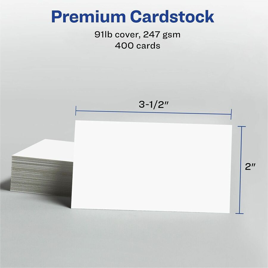 Avery® Clean Edge Business Cards - 145 Brightness - A4 - 8 1/2" x 11" - 91 lb Basis Weight - 247 g/m² Grammage - Matte -