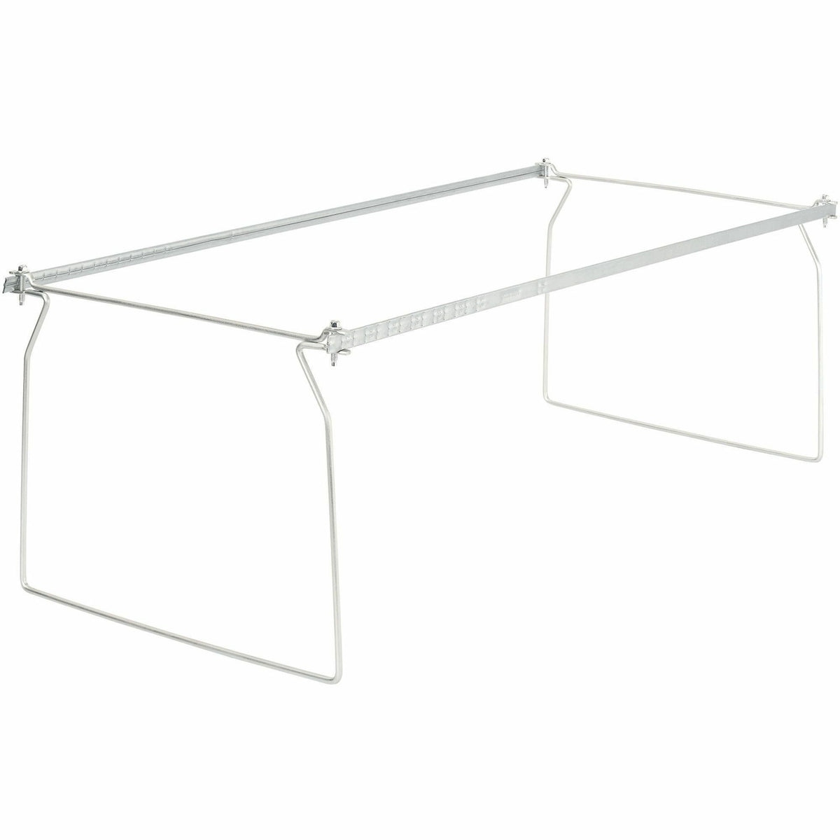 Business Source Premium File Folder Frames - Letter - Metal - Stainless Steel - 6 / Box